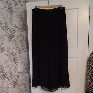 Chic Black Wide Leg Women's Pants